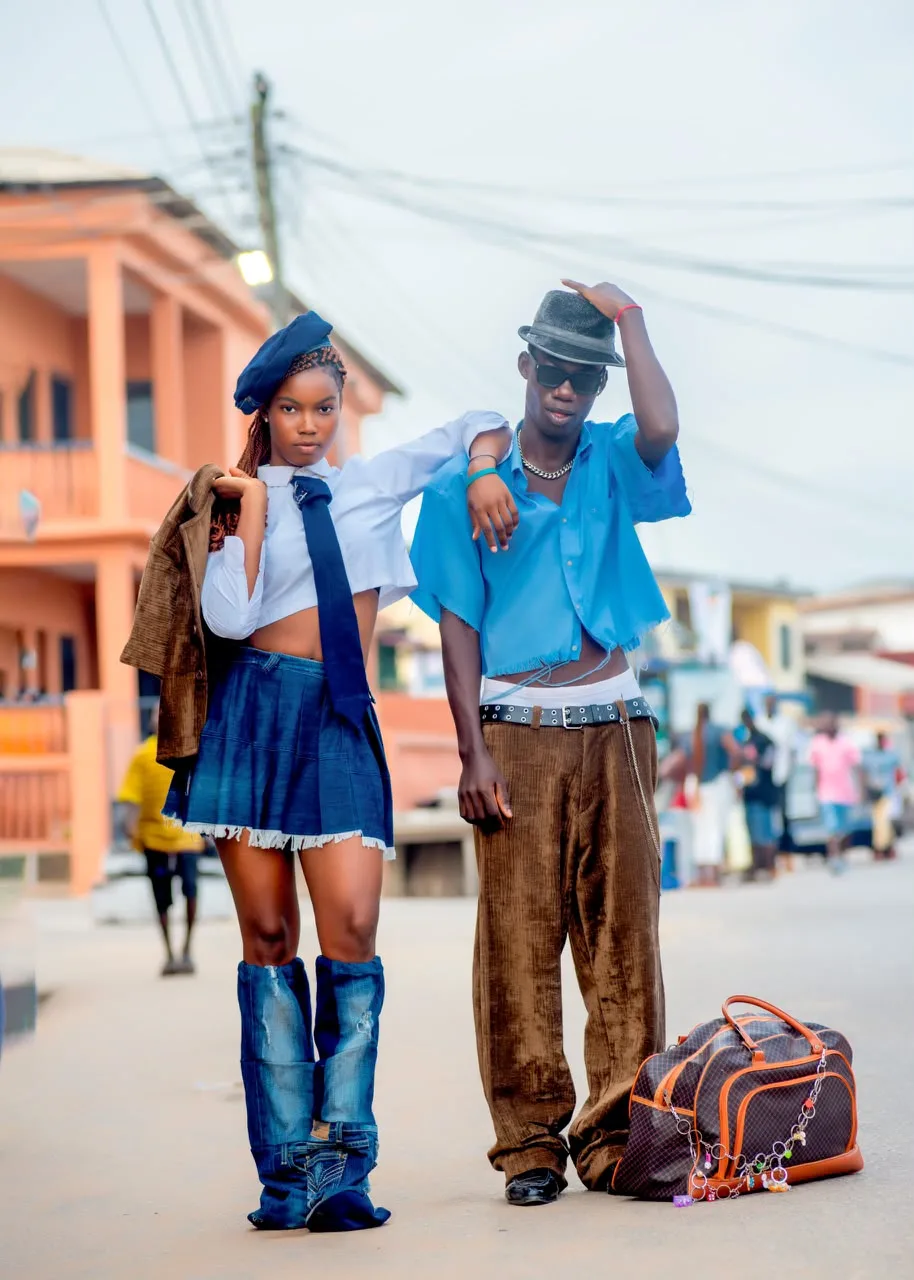 > Street style editorial - Where retro meets modern. Confidence is the best outf...